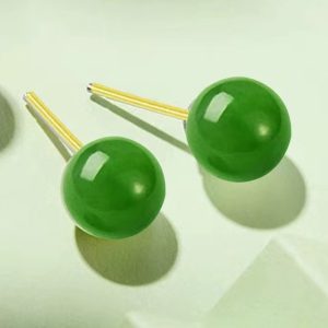 Green Jade Earrings