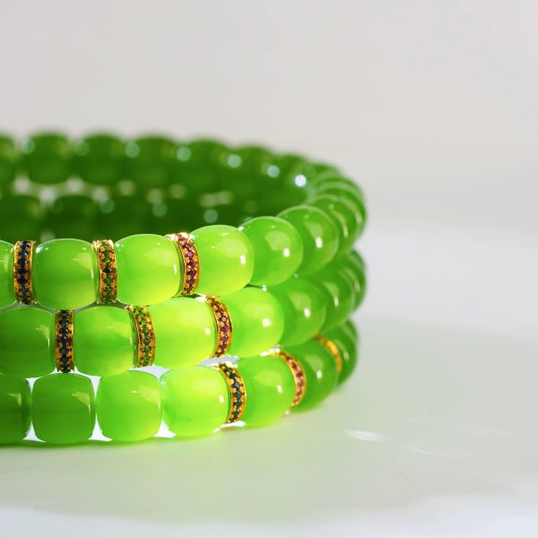 High-Color Apple Green Jade Bracelet