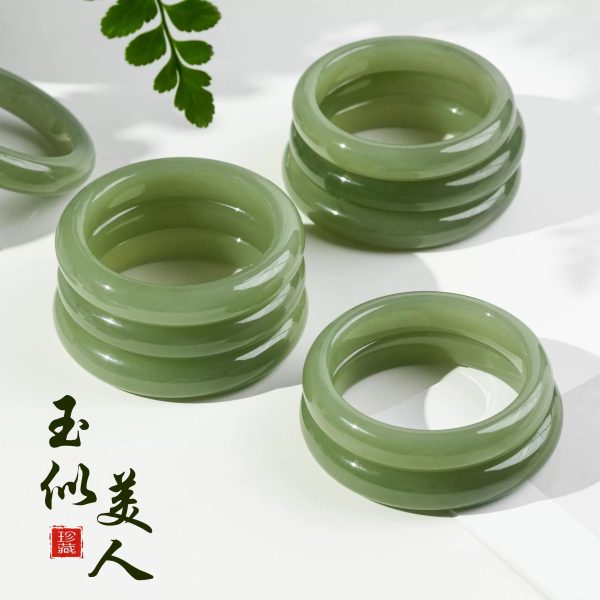 High Ice Qinghu Water Green Bangle - Image 2