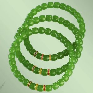 High-Color Apple Green Jade Bracelet